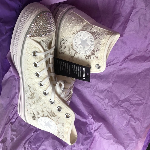 bling wedding converse